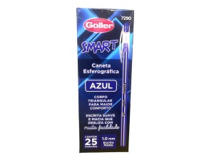 CANETA ESFEROGRAFICA GOLLER SMART C/25- AZUL G-7290