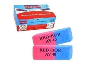 BORRACHA ESCOLAR REDBOR BICOLOR 40